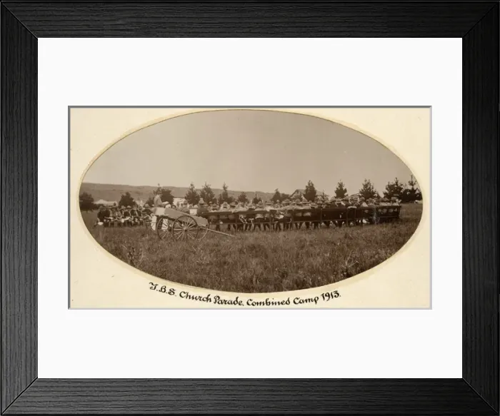 Framed Print : Church parade, Transvaal Boy Scouts Association camp Framed Print : Church parade, Transvaal Boy Scouts Association camp
