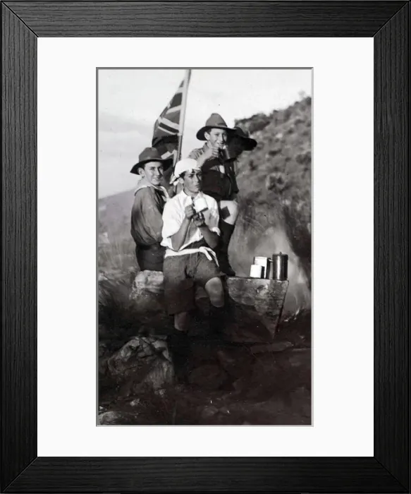 Framed Print : 1st Bellevue Scouts making drinks Framed Print : 1st Bellevue Scouts making drinks