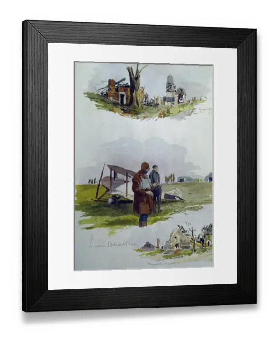 Framed Print : Grivillers & Maricourt, French aviators, Sopwith biplane Framed Print : Grivillers & Maricourt, French aviators, Sopwith biplane