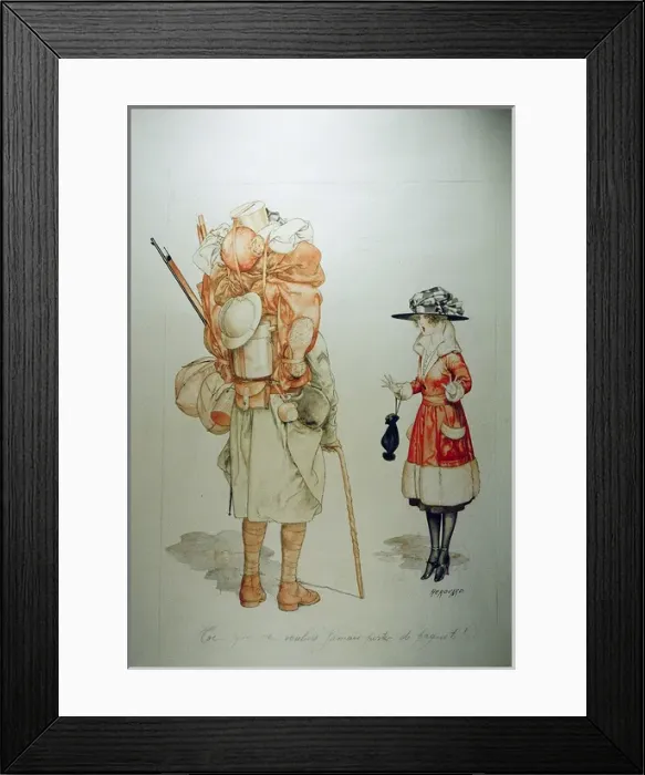 Framed Print : Cartoon, The Wife of a Soldier, WW1 Framed Print : Cartoon, The Wife of a Soldier, WW1