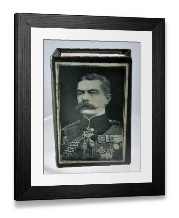 Framed Print : Matchbox cover inscribed In memoriam - Kitchener, WW1 Framed Print : Matchbox cover inscribed In memoriam - Kitchener, WW1