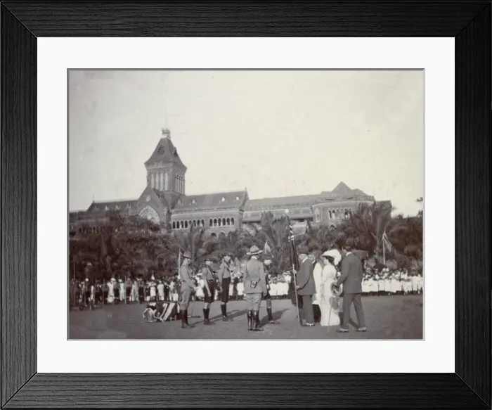 Framed Print : Presentation of Colours, No. 1 Scout Troop, Bombay, India Framed Print : Presentation of Colours, No. 1 Scout Troop, Bombay, India