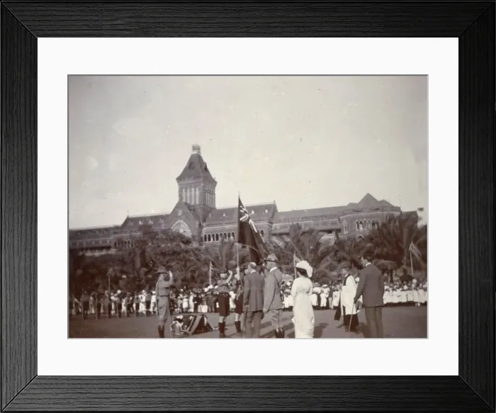 Framed Print : Presentation of Colours, No. 1 Scout Troop, Bombay, India Framed Print : Presentation of Colours, No. 1 Scout Troop, Bombay, India