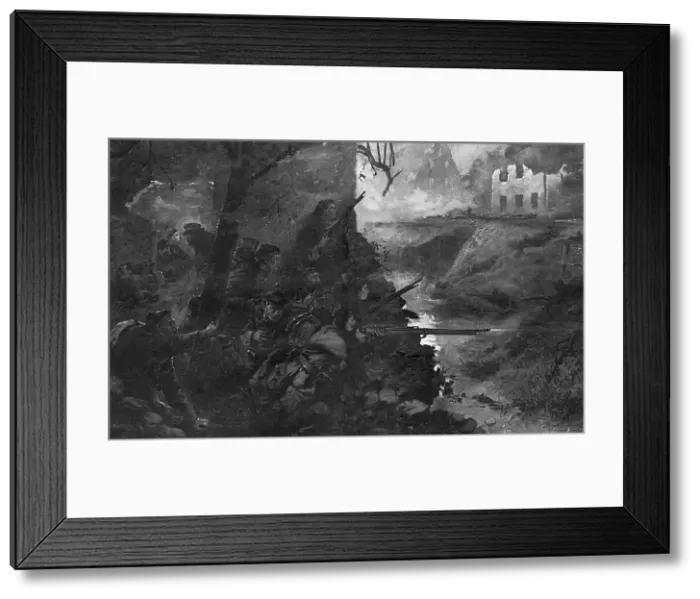 Framed Print : Breton marines defend the town of Dixmude, November 1914 Framed Print : Breton marines defend the town of Dixmude, November 1914
