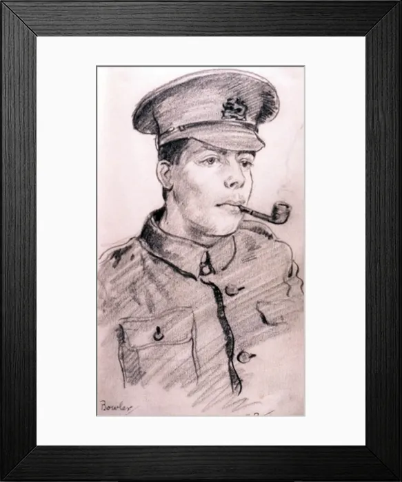 Framed Print : Soldier smoking pipe Framed Print : Soldier smoking pipe