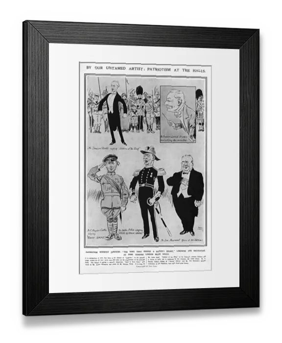 Framed Print : Patriotism at the Halls, WW1 Framed Print : Patriotism at the Halls, WW1