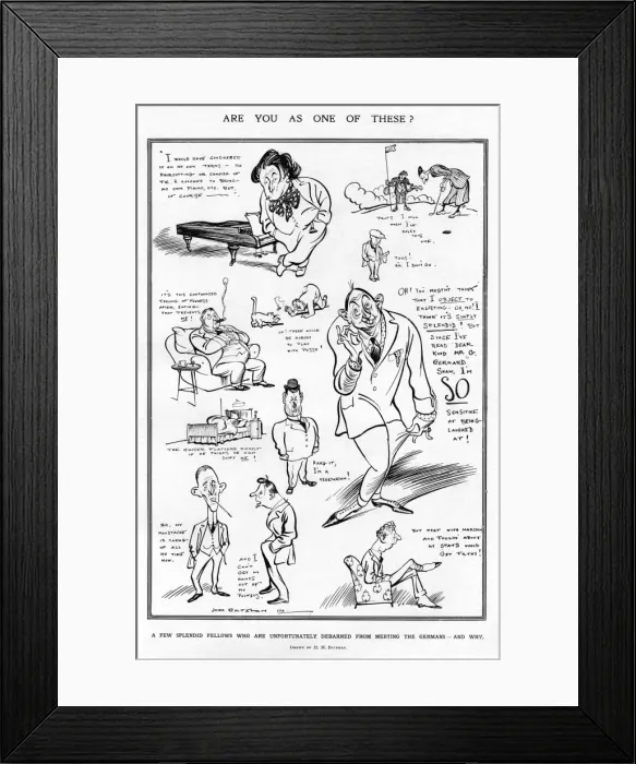 Framed Print : Are You One of These? WW1 cartoon by H. M. Bateman Framed Print : Are You One of These? WW1 cartoon by H. M. Bateman