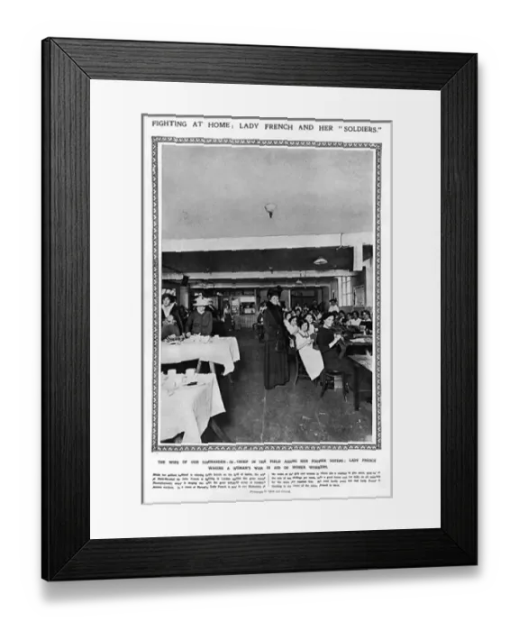 Framed Print : Lady French helping women find work, WW1 Framed Print : Lady French helping women find work, WW1