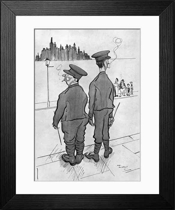Framed Print : Beaten Up Raw by H. M. Bateman, new recruits by WW1 Framed Print : Beaten Up Raw by H. M. Bateman, new recruits by WW1