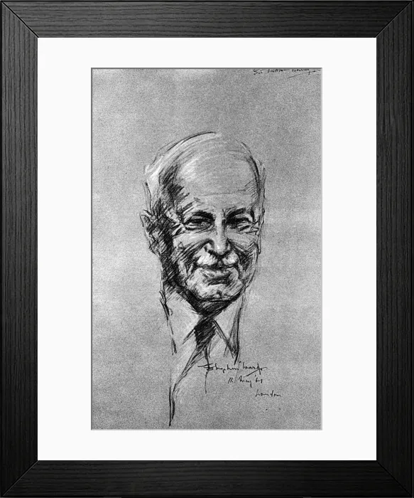 Framed Print : Sir William Worsley, as sketched by Stephen Ward, 1961 Framed Print : Sir William Worsley, as sketched by Stephen Ward, 1961