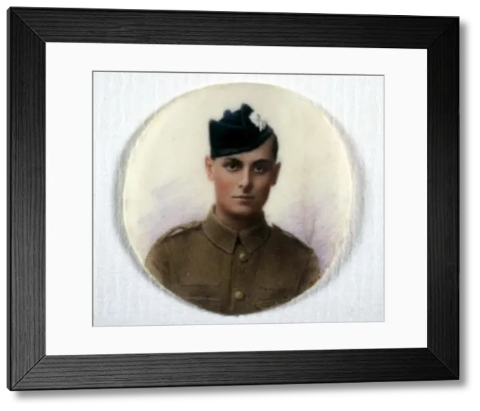 Framed Print : Miniature portrait of a London Scottish Regiment soldier
