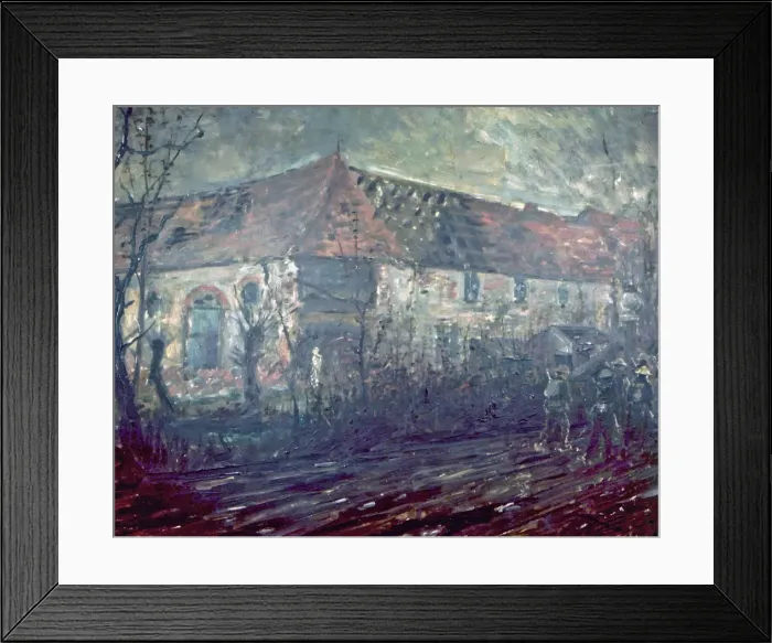 Framed Print : Soldiers marching thro a village Framed Print : Soldiers marching thro a village