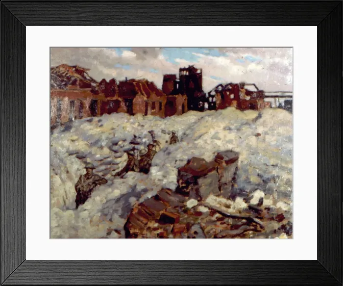 Framed Print : Calonne, near Loos - British troops in their trenches, WW1 Framed Print : Calonne, near Loos - British troops in their trenches, WW1