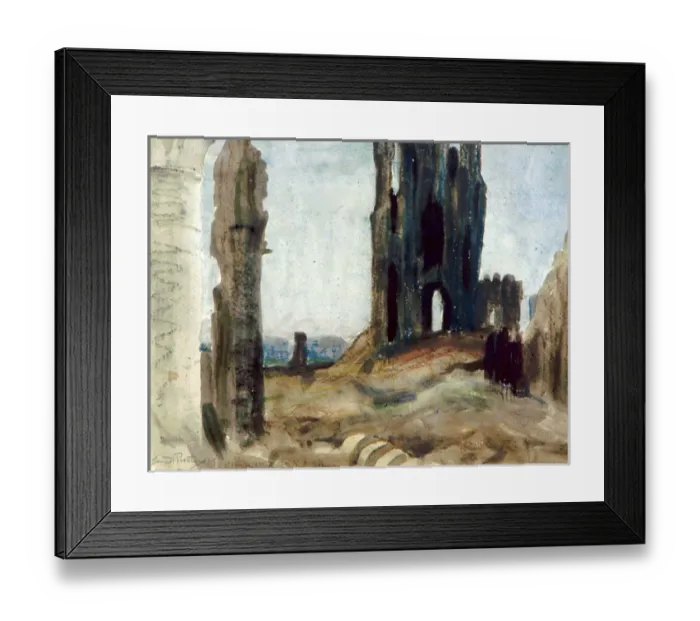 Framed Print : Ypres - The foot of the Cloth Hall, November 1919 Framed Print : Ypres - The foot of the Cloth Hall, November 1919
