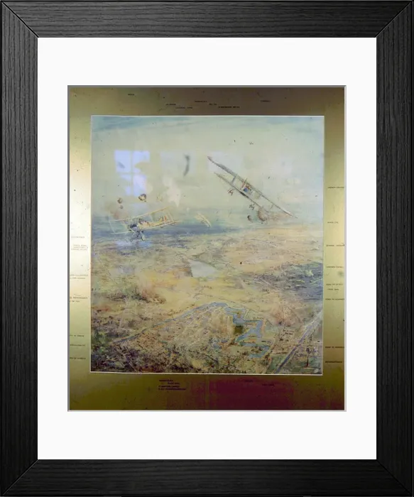 Framed Print : Aerial Combat over the Salient, 1916 Framed Print : Aerial Combat over the Salient, 1916