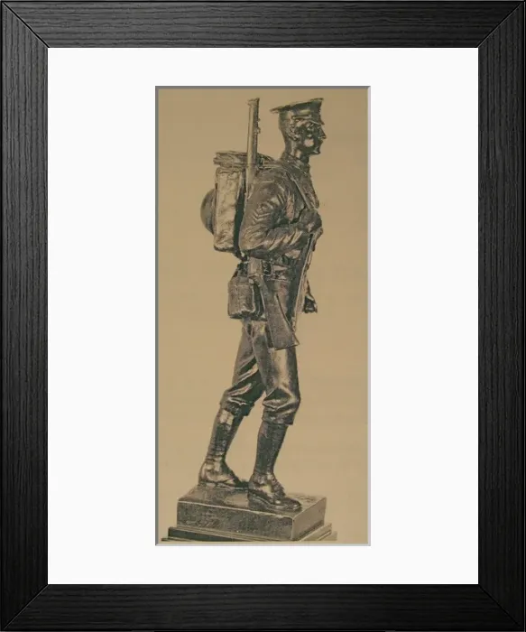 Framed Print : Bronze Statuette - Sgt Grenadier Guards in Marching Order Framed Print : Bronze Statuette - Sgt Grenadier Guards in Marching Order