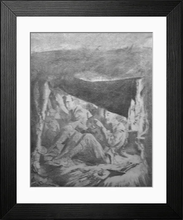 Framed Print : A Funk-Hole near Bullecourt, 1917 Framed Print : A Funk-Hole near Bullecourt, 1917