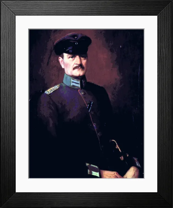 Framed Print : Prussian Pioneer Major wearing Iron Cross, 2nd Class Framed Print : Prussian Pioneer Major wearing Iron Cross, 2nd Class