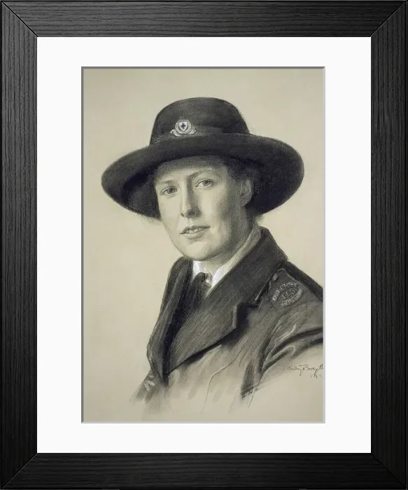 Framed Print : Portrait of a young lady - British Red Cross, WW1 Framed Print : Portrait of a young lady - British Red Cross, WW1