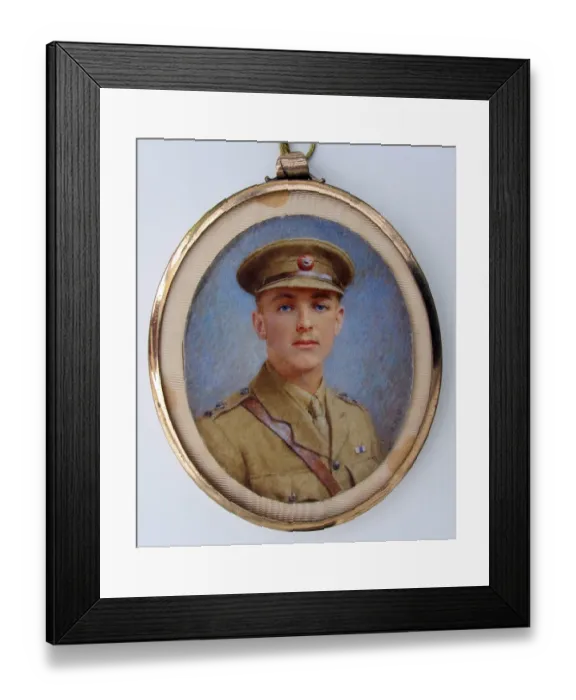 Framed Print : Miniature - Lieutenant of the Durham Light Infantry Framed Print : Miniature - Lieutenant of the Durham Light Infantry