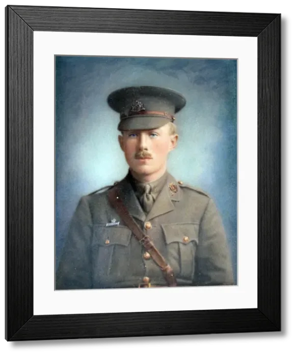 Framed Print : Miniature portrait of an Officer of the Bedfordshire Reg Framed Print : Miniature portrait of an Officer of the Bedfordshire Reg