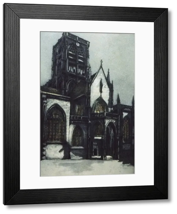 Framed Print : Eglise St Vincent, Rouen, 1917 Framed Print : Eglise St Vincent, Rouen, 1917