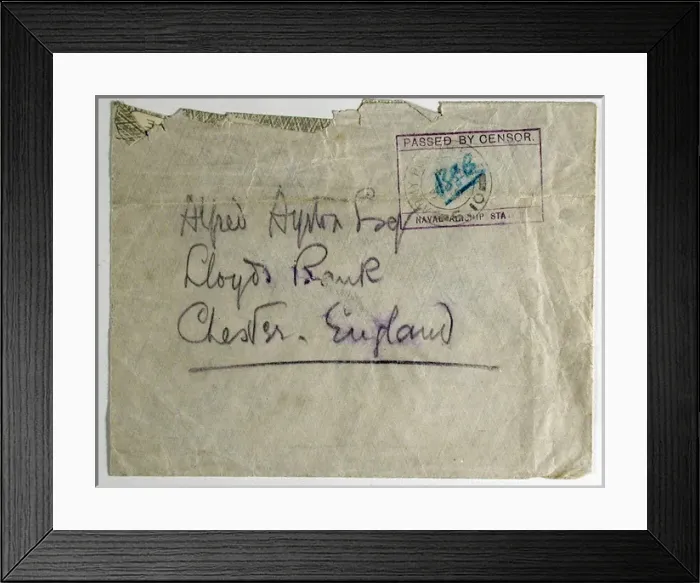 Framed Print : Envelope from Firminy, near Dunkirk, WW1 Framed Print : Envelope from Firminy, near Dunkirk, WW1