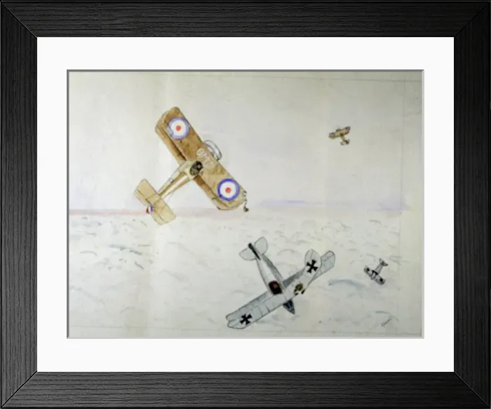 Framed Print : Aerial combat, WW1 Framed Print : Aerial combat, WW1