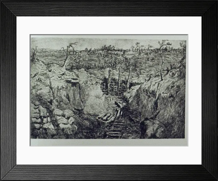 Framed Print : Folio of 97 etchings and drypoints of the Western Front, WW1 Framed Print : Folio of 97 etchings and drypoints of the Western Front, WW1