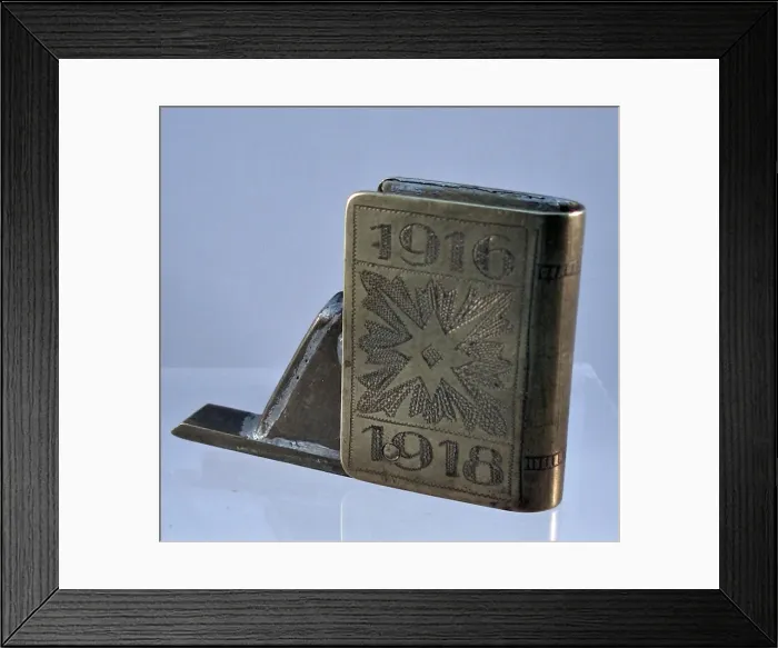 Framed Print : WW1 novelty lighter in the shape of a book Framed Print : WW1 novelty lighter in the shape of a book
