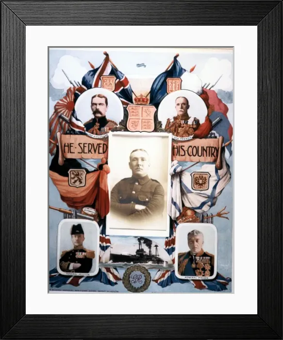 Framed Print : He served his Country - Photoportrait of a soldier Framed Print : He served his Country - Photoportrait of a soldier