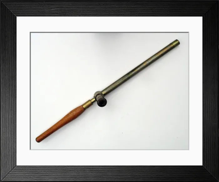Framed Print : Mark XI Trench Brass Periscope with wooden handle, WW1 Framed Print : Mark XI Trench Brass Periscope with wooden handle, WW1