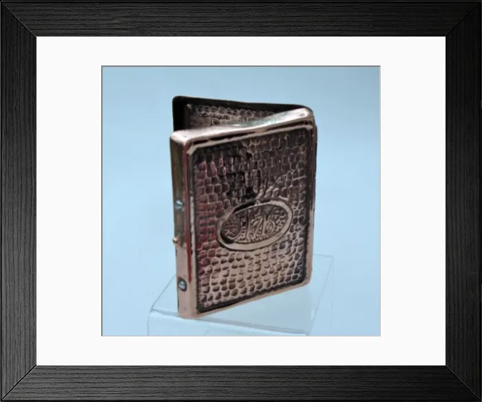 Framed Print : Copper cigarette box with Royal Engineers badge, WW1 Framed Print : Copper cigarette box with Royal Engineers badge, WW1