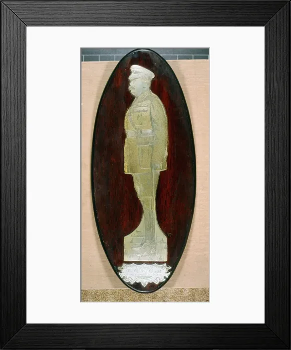 Framed Print : Plaque of Field Marshal Lord Kitchener, WW1 Framed Print : Plaque of Field Marshal Lord Kitchener, WW1