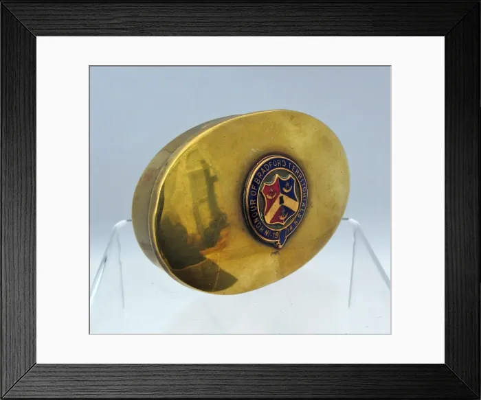 Framed Print : Oval tobacco box with lid, WW1 Framed Print : Oval tobacco box with lid, WW1