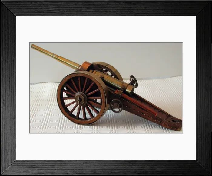 Framed Print : Model of artillery piece, WW1 Framed Print : Model of artillery piece, WW1