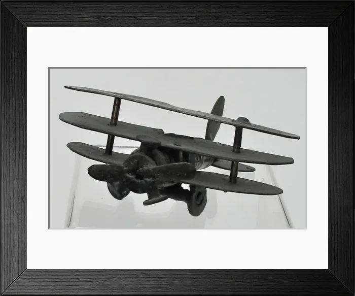 Framed Print : Model of triplane, sparkplug fuselage and metal wings, WW1 Framed Print : Model of triplane, sparkplug fuselage and metal wings, WW1