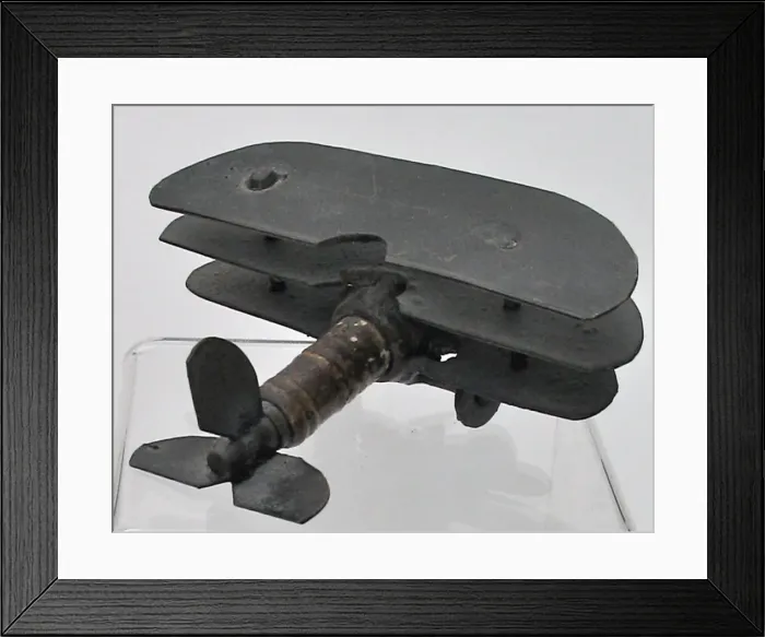 Framed Print : Model of triplane, sparkplug fuselage and metal wings, WW1 Framed Print : Model of triplane, sparkplug fuselage and metal wings, WW1
