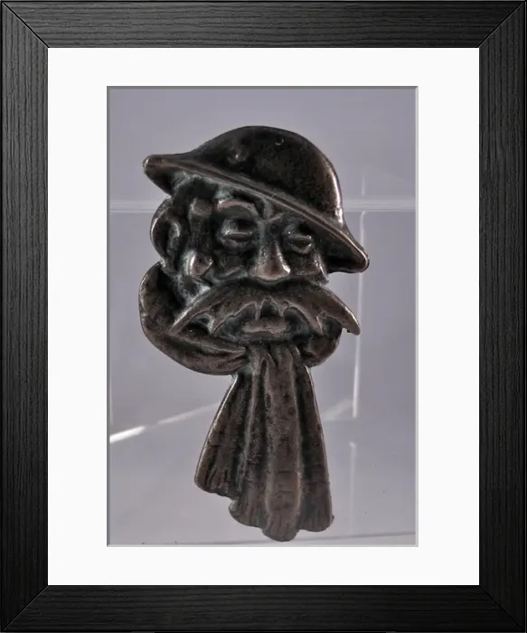 Framed Print : Relief portrait of Old Bill - after Bruce Bairnsfather Framed Print : Relief portrait of Old Bill - after Bruce Bairnsfather