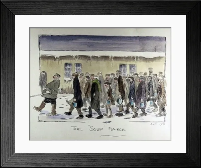 Framed Print : Ruhleben Internment Camp, 1914-17 The Soup March Framed Print : Ruhleben Internment Camp, 1914-17 The Soup March