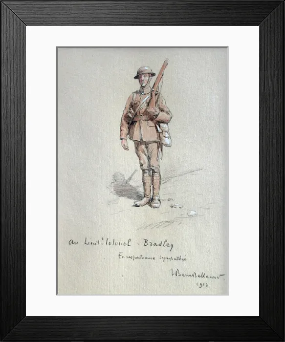 Framed Print : Two drawings of British Tommies Framed Print : Two drawings of British Tommies