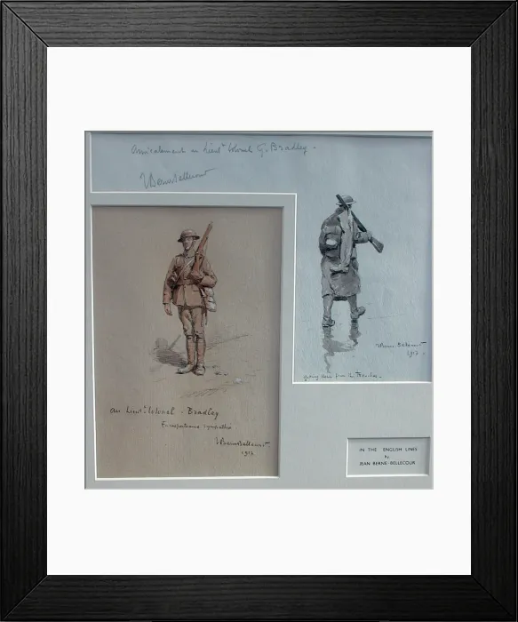 Framed Print : Two drawings of British Tommies Framed Print : Two drawings of British Tommies