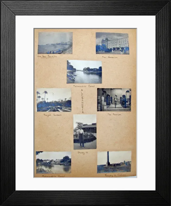 Framed Print : Album - Assorted photos and postcards of Egypt & Palestine Framed Print : Album - Assorted photos and postcards of Egypt & Palestine