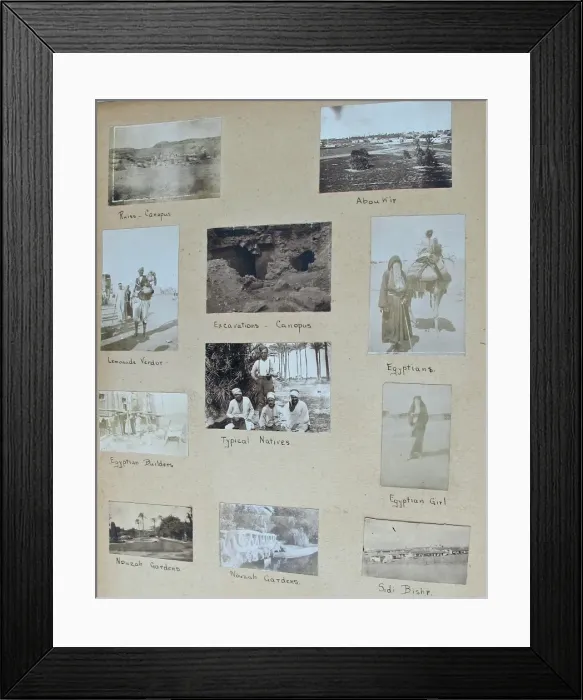 Framed Print : Album - Assorted photos and postcards of Egypt & Palestine Framed Print : Album - Assorted photos and postcards of Egypt & Palestine
