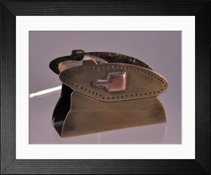 Framed Print : Match striker in the form of a WWI tank Framed Print : Match striker in the form of a WWI tank