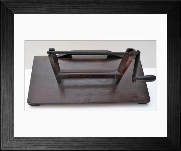 Framed Print : British Army Issue puttee-winding machine Framed Print : British Army Issue puttee-winding machine