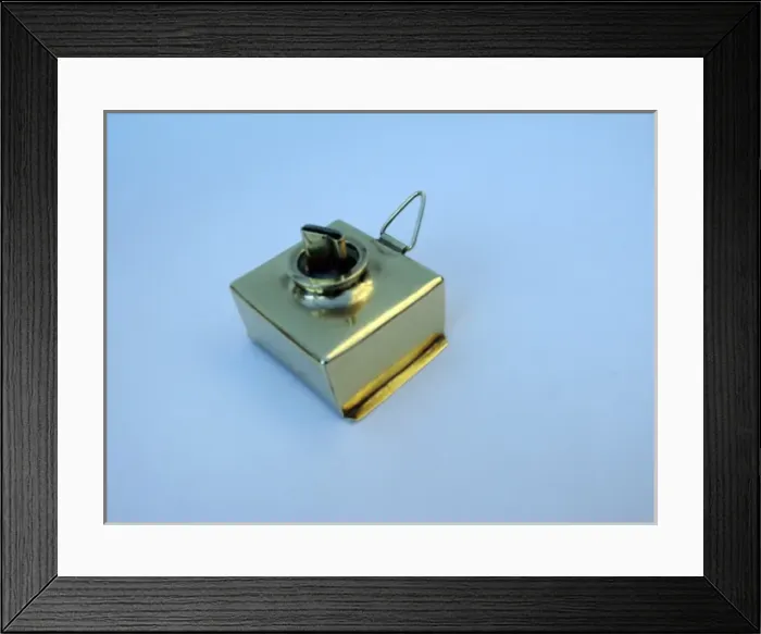 Framed Print : Paraffin lamp mounted on a 4 5 Howitzer shell case Framed Print : Paraffin lamp mounted on a 4 5 Howitzer shell case