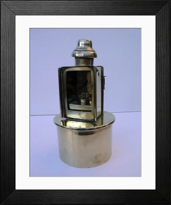 Framed Print : Paraffin lamp mounted on a 4 5 Howitzer shell case Framed Print : Paraffin lamp mounted on a 4 5 Howitzer shell case