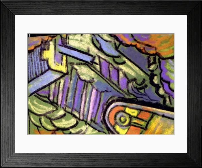 Framed Print : Semi-abstract view of aeroplane and fields Framed Print : Semi-abstract view of aeroplane and fields