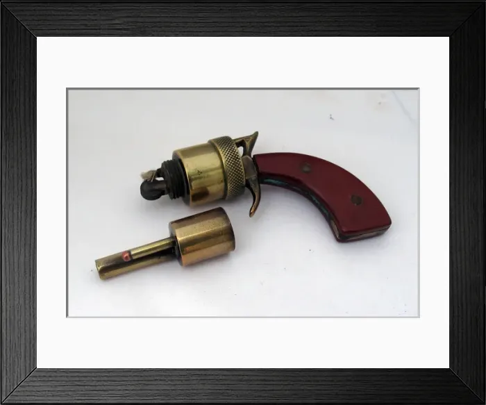 Framed Print : WWI lighter in the shape of a pistol Framed Print : WWI lighter in the shape of a pistol